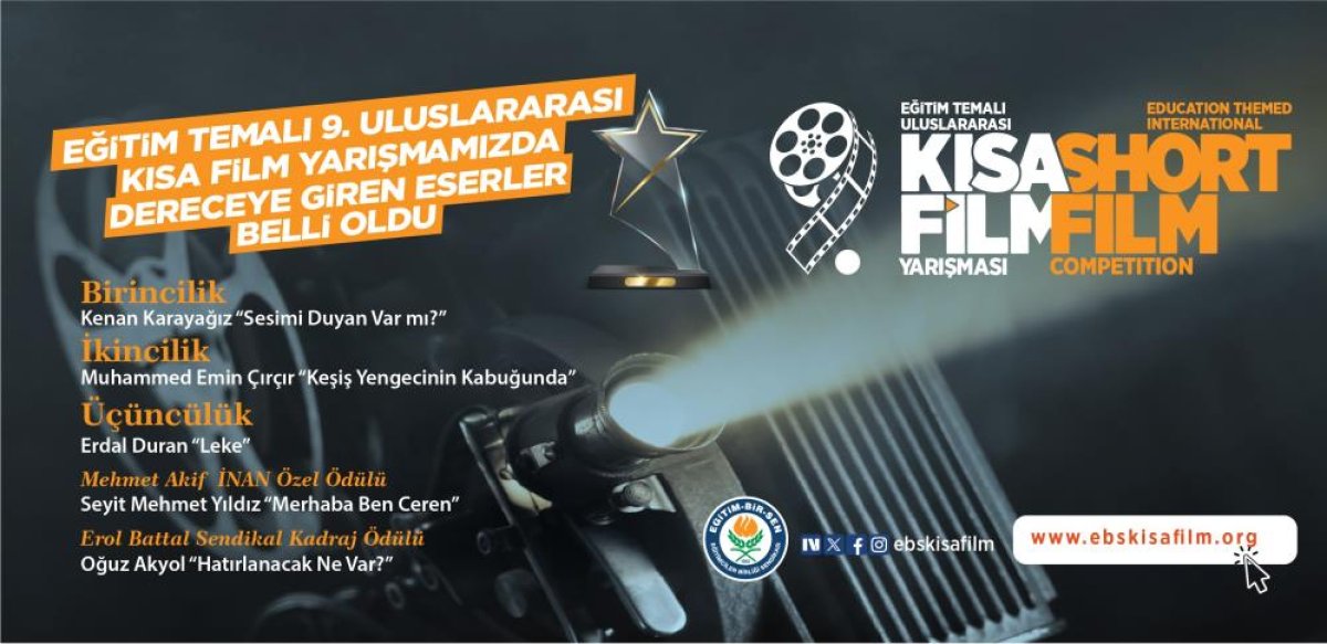 Eğitim Temalı ‘9. Uluslararası Kısa Film Yarışması'nda Dereceye Giren Eserler Belli Oldu