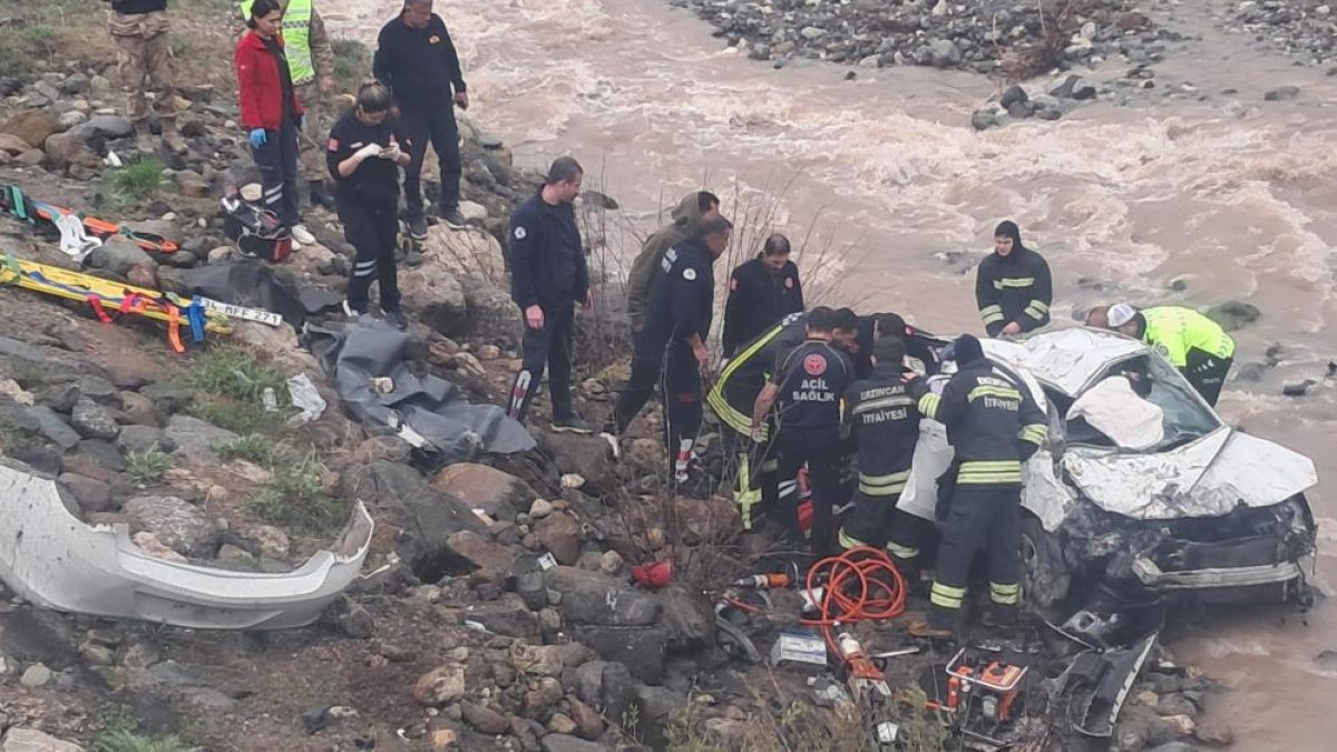 Erzincan’da Otomobil Dereye Uçtu: 2 Ölü, 1 Ağır Yaralı