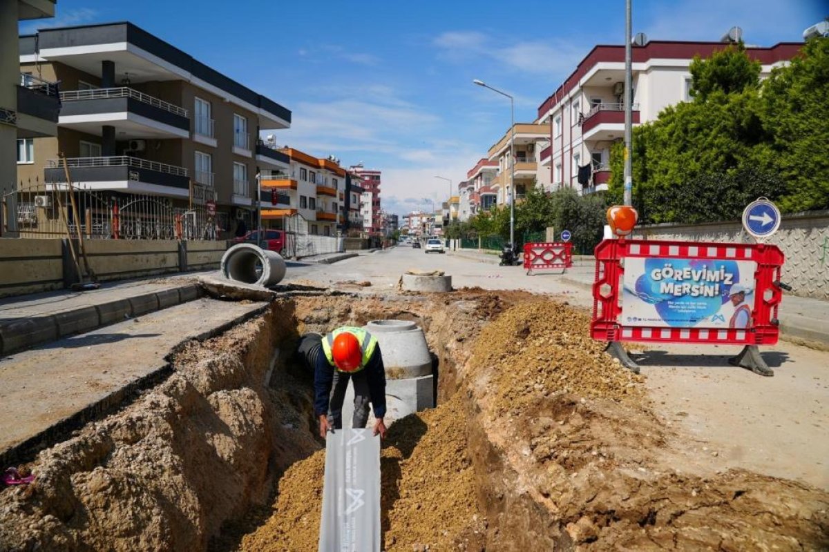 Tarsus'ta Yağmursuyu Hattı Çalışmaları Tamamlandı