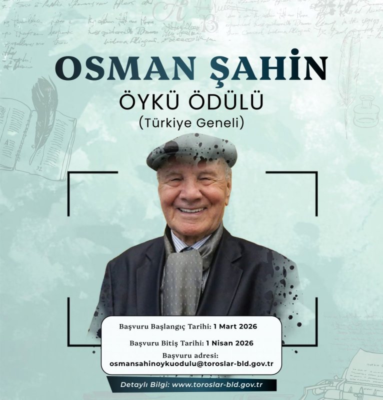 Toroslar Belediyesinden Osman Şahin Öykü Ödülü