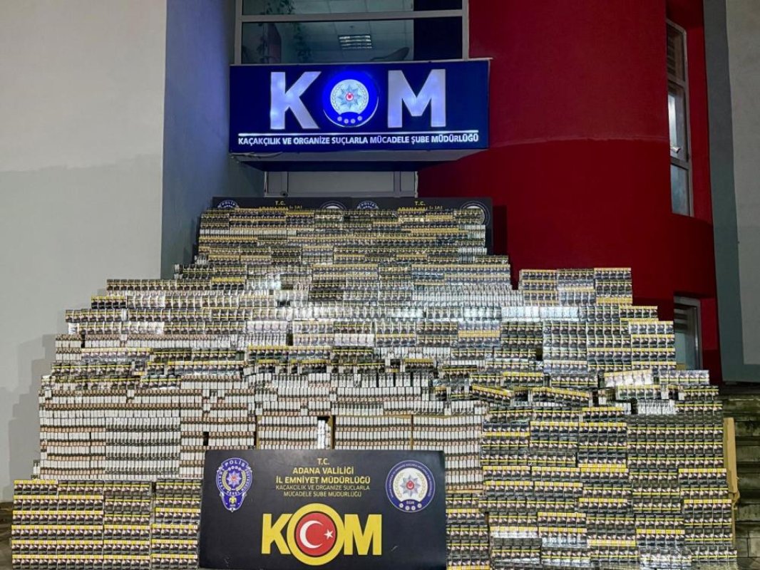 Adana’da Dev Operasyon: 82 Bin Paket Kaçak Sigara