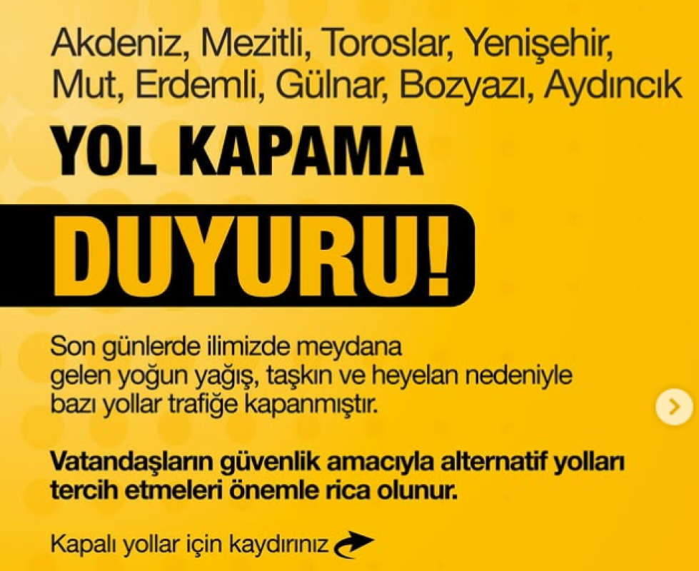 Mersin Alarma Geçti! Büyükşehir Belediyesi Uyardı!