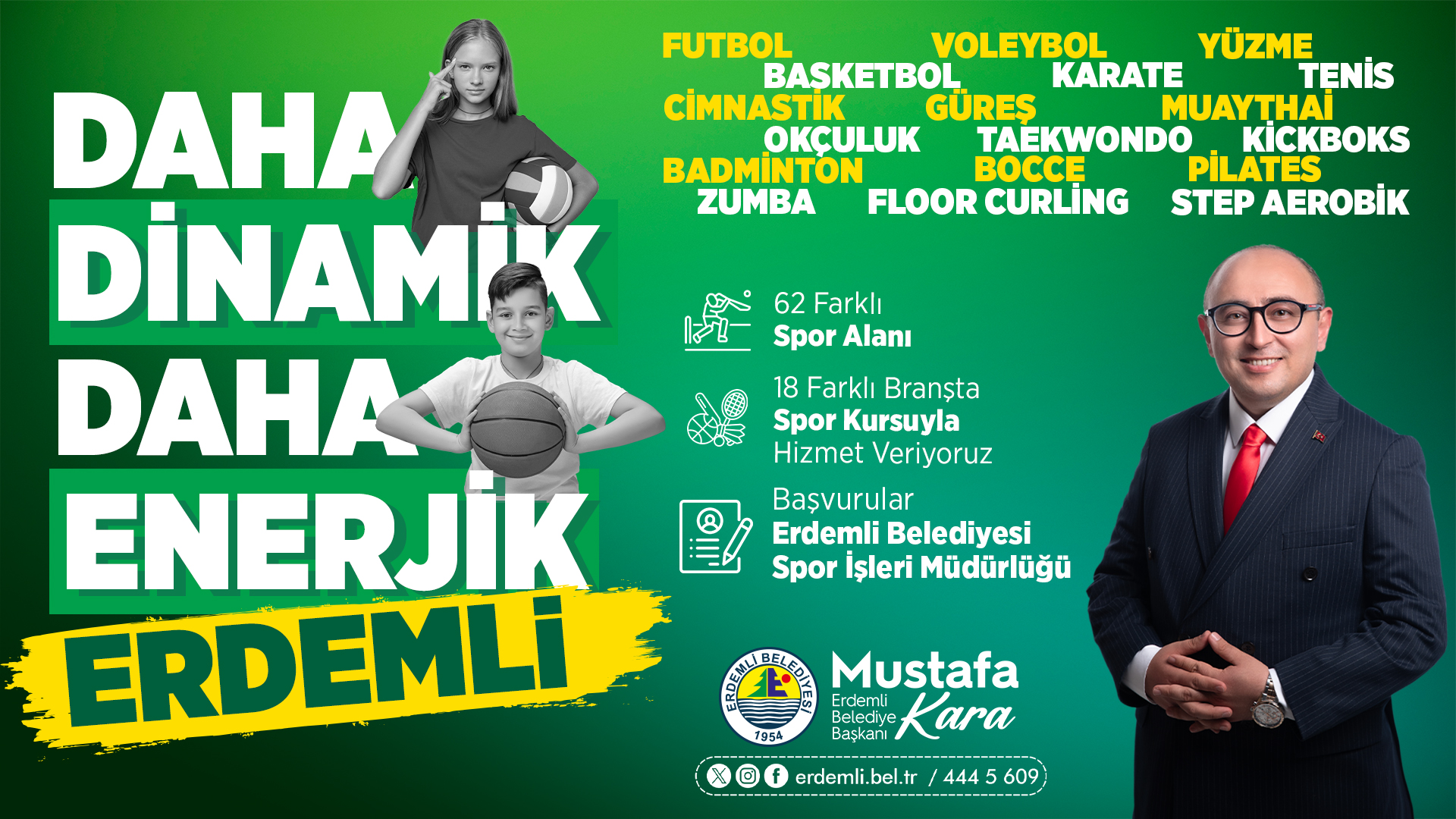 18 Farklı Branşta Erdemli Belediyesi Spor İşleri Müdürlüğü’nden Eğitim Alabilirsiniz